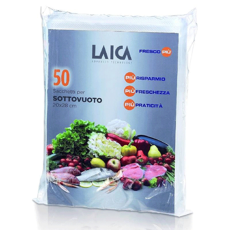 Paquet de 50 Sachets Sous Vide Laica 20 x 28cm en Tunisie