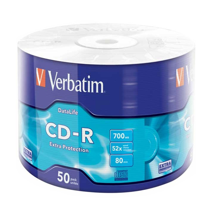 Paquet de 50 Pieces CD-R Verbatim 043787 700 Mo en Tunisie