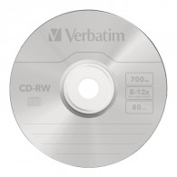 Paquet de 12 Pieces CD-RW Verbatim 043480 700 Mo en Tunisie