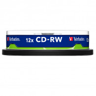 Paquet de 12 Pieces CD-RW Verbatim 043480 700 Mo en Tunisie