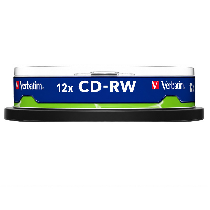 Paquet de 12 Pieces CD-RW Verbatim 043480 700 Mo en Tunisie
