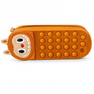 Trousse Scolaire En Silicone Labubu Orange en Tunisie