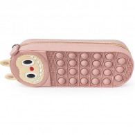 Trousse Scolaire En Silicone Labubu Nude