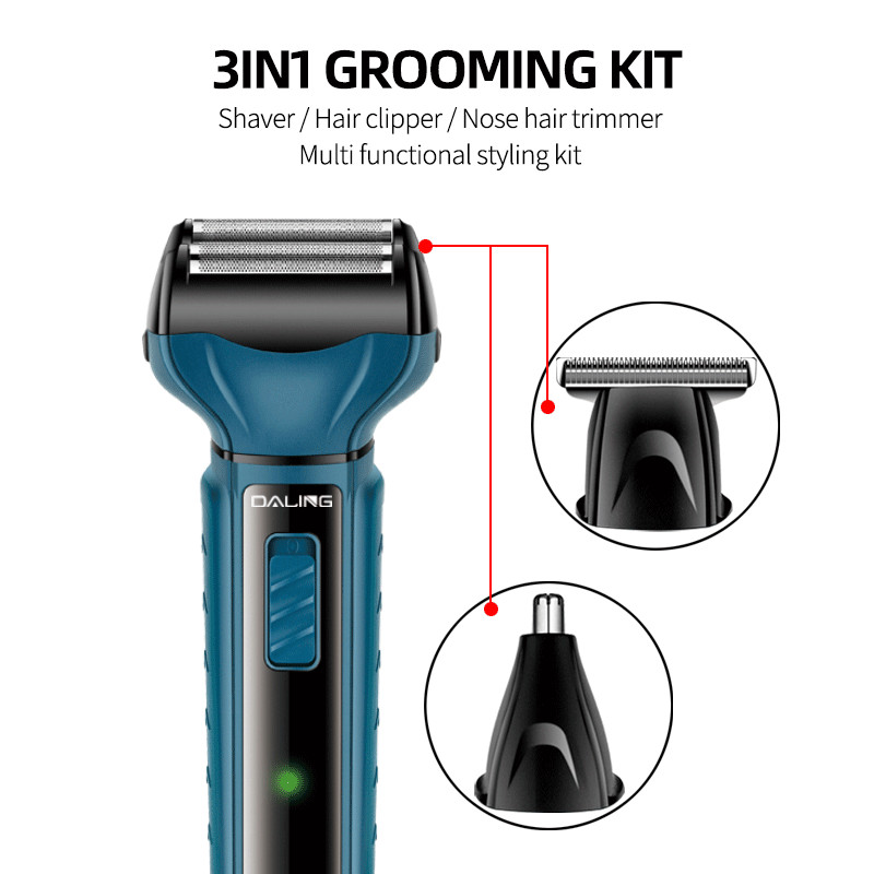 Tondeuse Cheveux 3En1 Daling DL-9252 Bleu en Tunisie