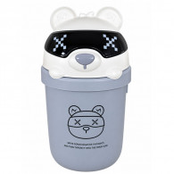 Mini Poubelle Plastique 5L d'Ourson Gris