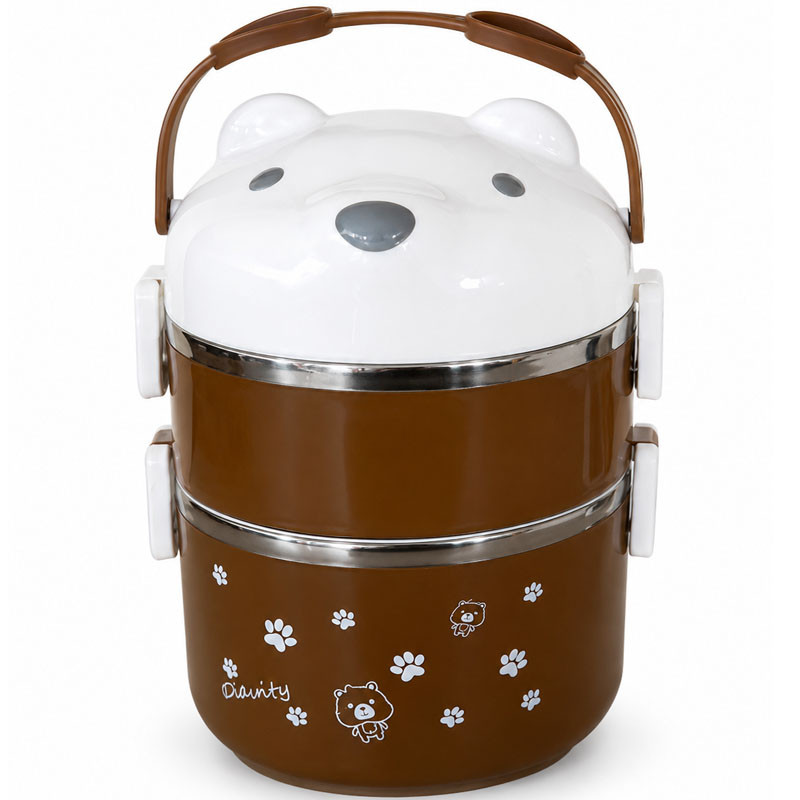 Lunch Box Double Marron En Tunisie