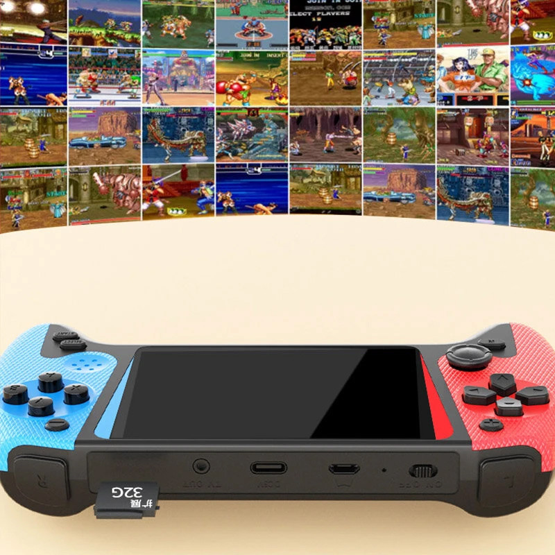 Console De Jeu Portable Rétro Q21 Rouge & Bleu En Tunisie