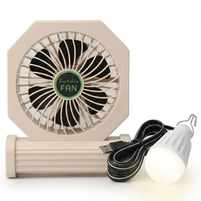 Ventilateur De Bureau Cool+ Lighting Avec Lampe LED USB Beige en Tunisie