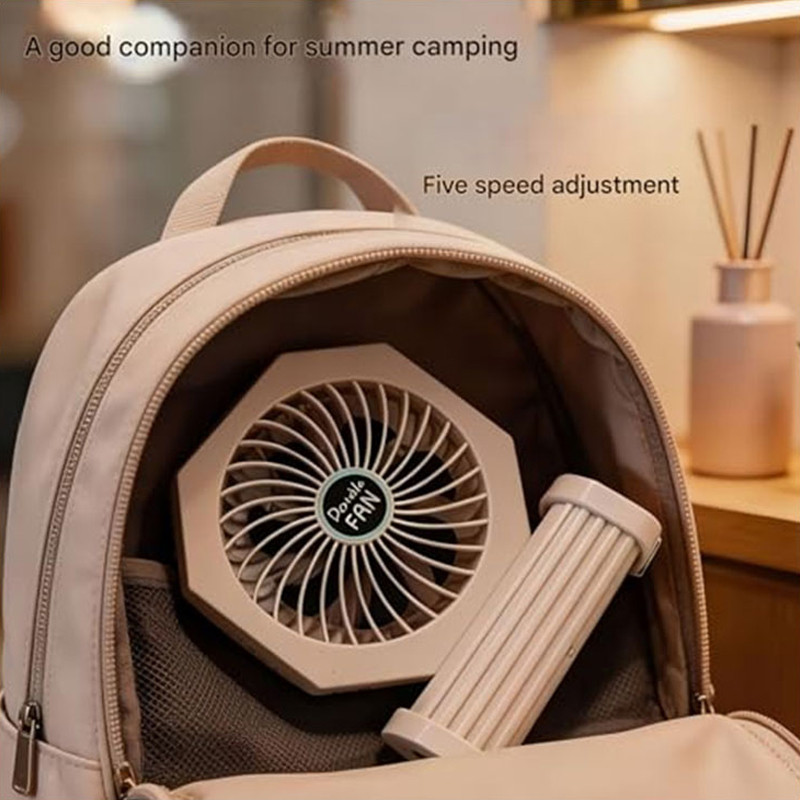 Ventilateur De Bureau Cool+ Lighting Avec Lampe LED USB Beige en Tunisie