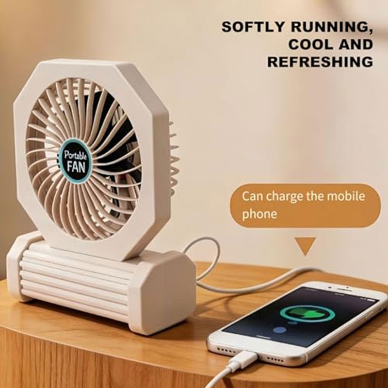 Ventilateur De Bureau Cool+ Lighting Avec Lampe LED USB Beige en Tunisie