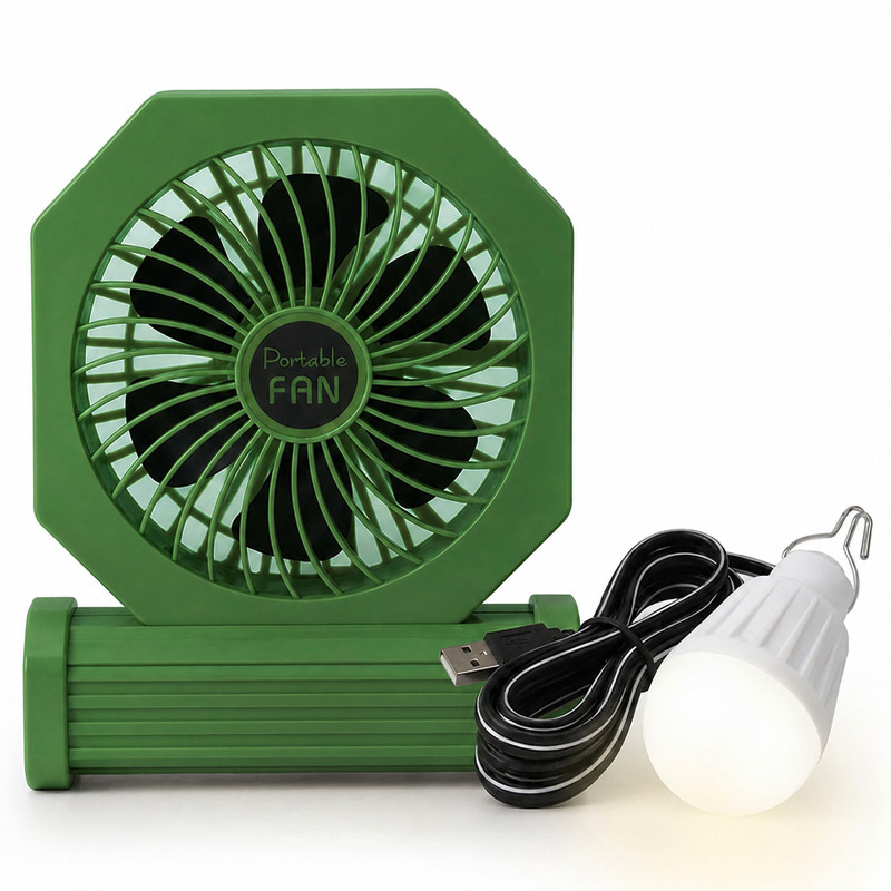 Ventilateur De Bureau Cool+ Lighting Avec Lampe LED USB Vert en Tunisie