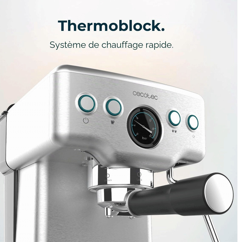 Machine à Café Expresso Cecotec Barista Mini 1.8L 1465 W Gris en Tunisie