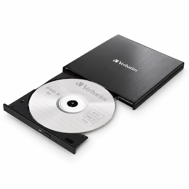 Graveur CD/DVD Externe Verbatim Ultra Mince USB-C Noir en Tunisie