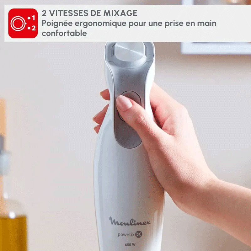 Mixeur Plongeant Moulinex Daily Chef 600W Blanc en Tunisie