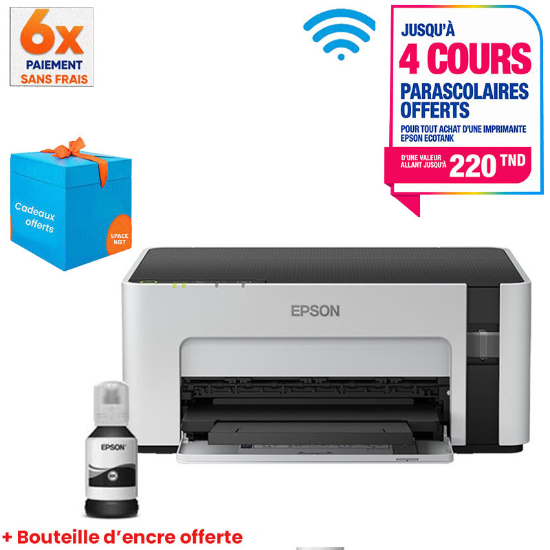 Imprimante EPSON ET-M1120 à Réservoir Intégré ECOTANK Monochrome - (C11CG96404)