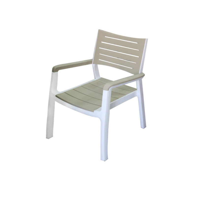 Chaise de Jardin MIAMI Blanc et Grège