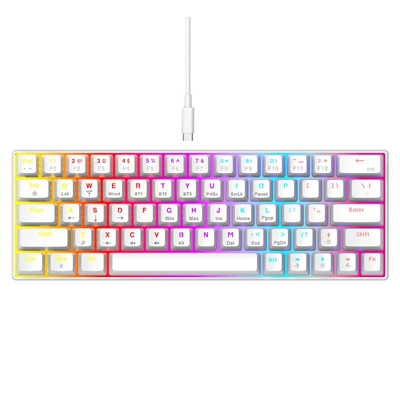 Clavier Gamer Mécanique T-WOLF T30 Blanc en Tunisie