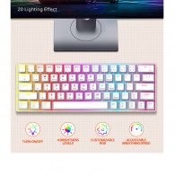Clavier Gamer Mécanique T-WOLF T30 Blanc en Tunisie