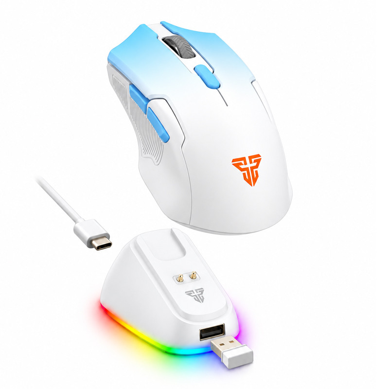 Souris Gamer Sans Fil Fantech Cuiser II WG112VR D + Dock Blanc en Tunisie