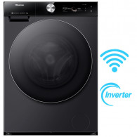 Machine à Laver Frontale Hisense WF7S1247BB Smart Inverter 12Kg Noir en Tunisie