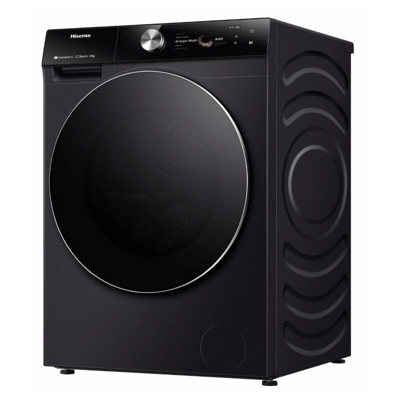 Machine à Laver Frontale Hisense WF7S1247BB Smart Inverter 12Kg Noir en Tunisie