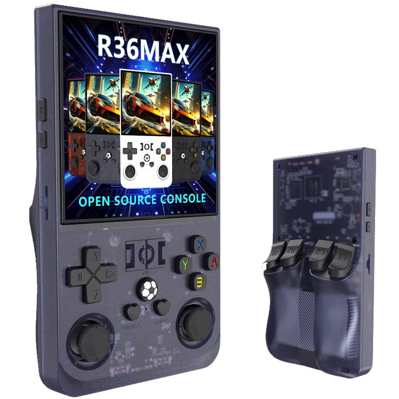 Console De Jeu Portable Rétro R36 Max Gris en Tunisie