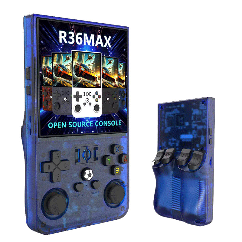 Console De Jeu Portable Rétro R36 Max Bleu en Tunisie