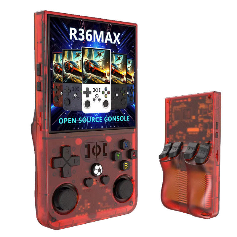 Console De Jeu Portable Rétro R36 Max Rouge en Tunisie