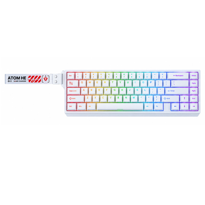 Clavier Gamer Mécanique Fantech Atom HE68 Pro MK922 Blanc En Tunisie