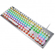 Clavier Gamer Mécanique T-WOLF T75 RGB Blanc en Tunisie