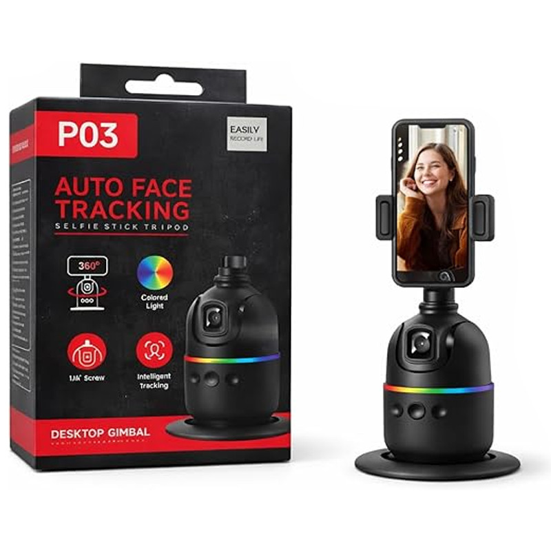 Support Téléphone Blisbond P03 Avec Suivi Facial IA 360° Noir