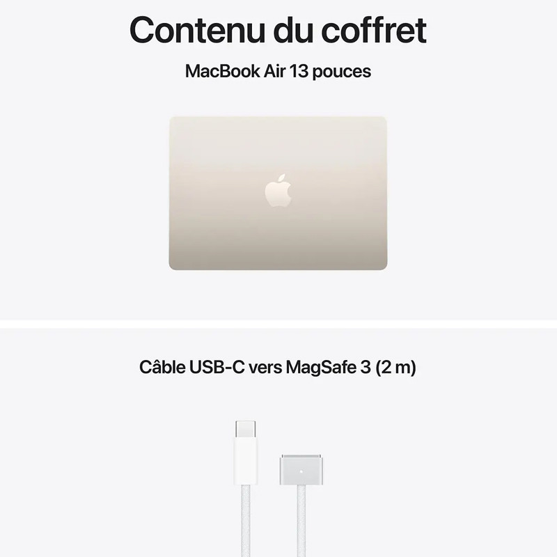 Apple MacBook Air M5 13" 16Go 1To SSD Starlight En Tunisie