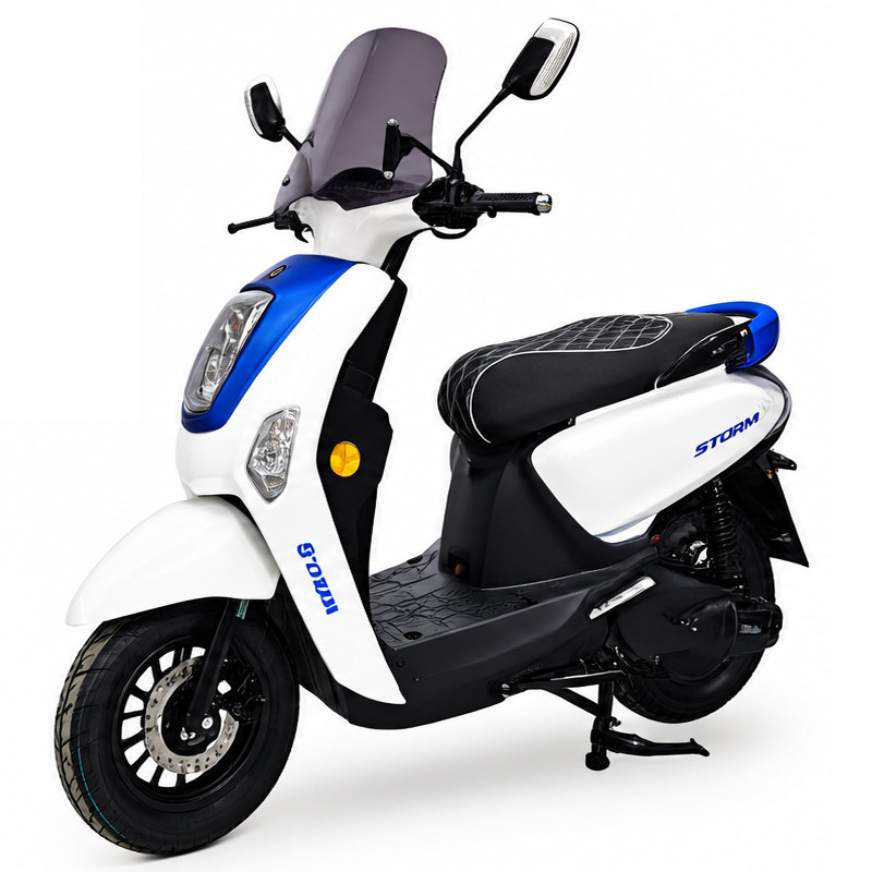 Moto A Essence Yiben 124cc Blanc & Bleu en Tunisie