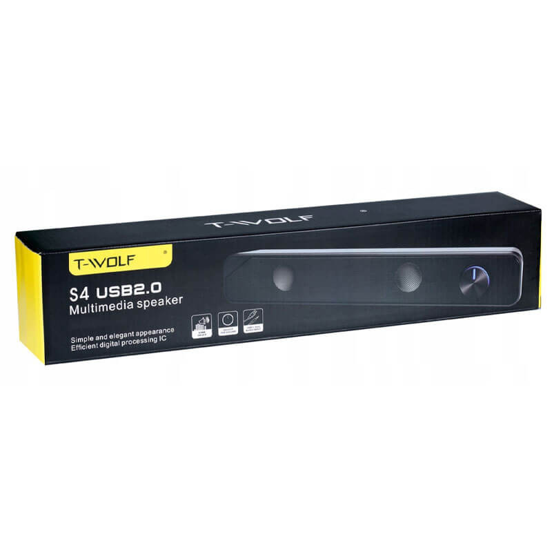 Barre de Son Filaire T-Wolf  S4 Noir En Tunisie