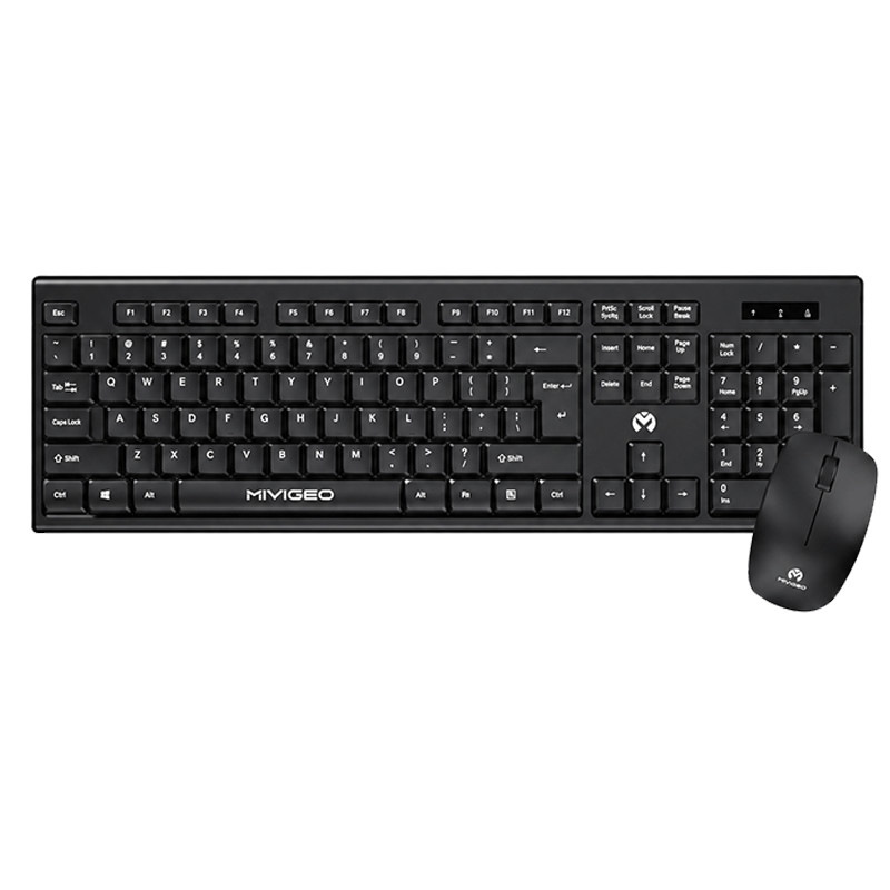 Ensemble Clavier Et Souris Sans Fil Mikuso KB-C019 PRO Noir en Tunisie