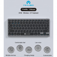 Clavier Sans Fil Mikuso KB-BW05 Noir en Tunisie