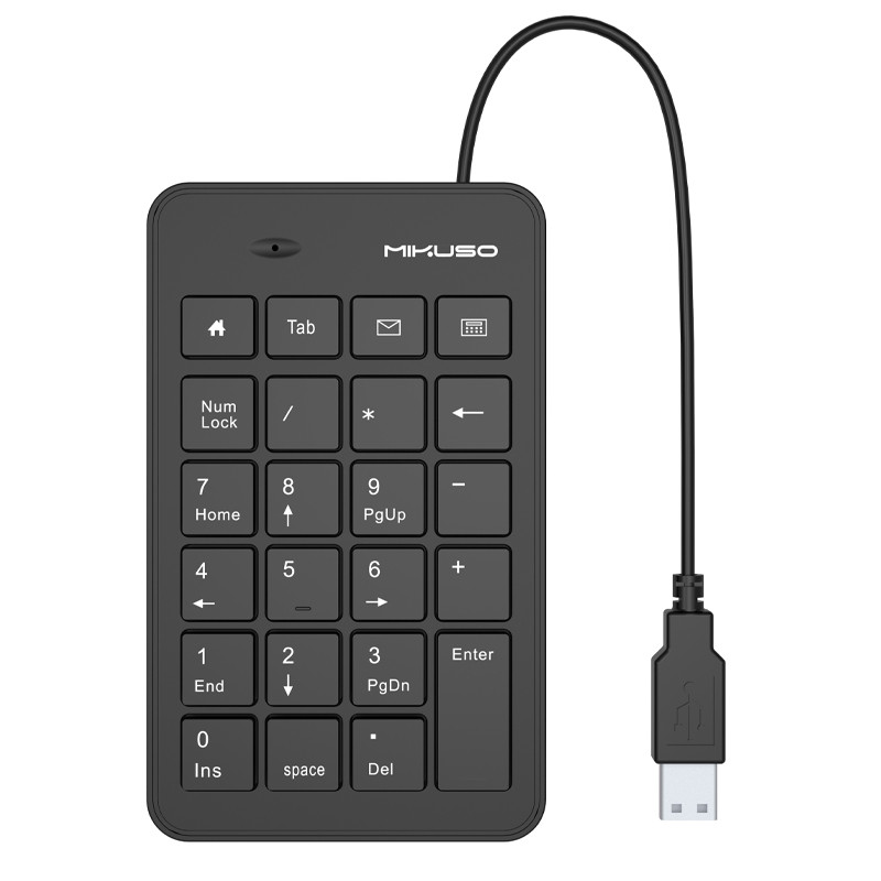 Pavé Numérique Filaire Mikuso KB-047U Noir en Tunisie