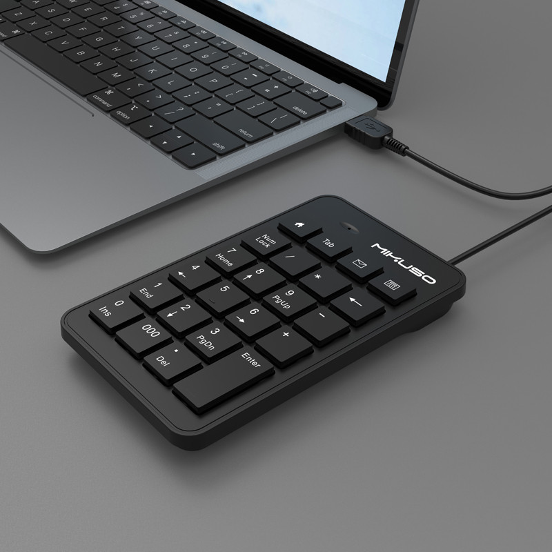 Pavé Numérique Filaire Mikuso KB-047U Noir en Tunisie