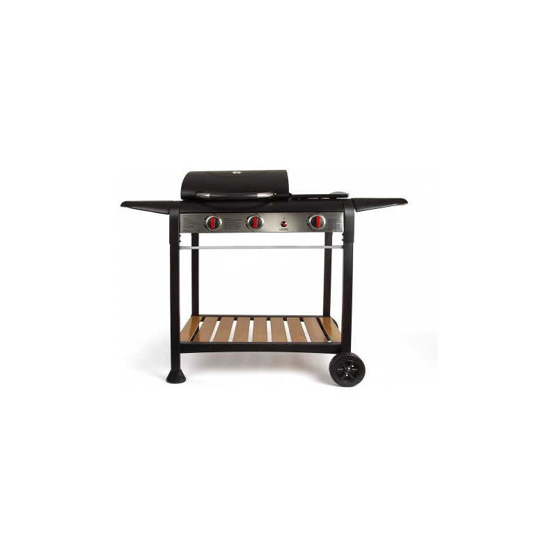 Barbecue Gaz Gril et Plancha LIVOO- Noir