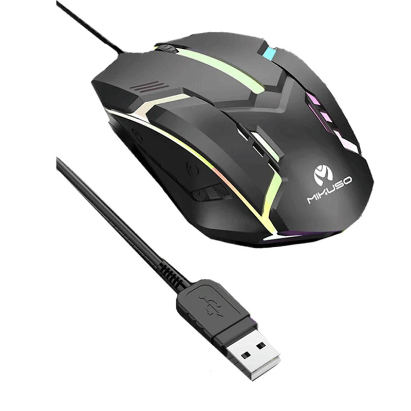 Souris Filaire Mikuso MOS-379U Noir en Tunisie