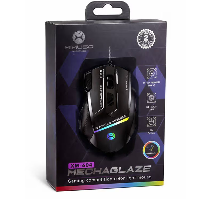 Souris Gamer Sans Fil Mikuso XM-604 Noir en Tunisie