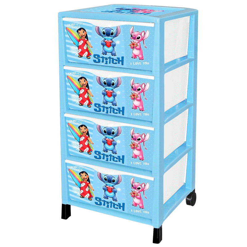 Armoire Sotufab Julia Stitch 4 Tiroirs Bleu en Tunisie