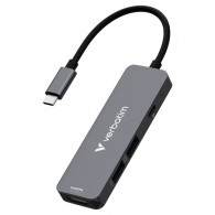 Hub USB Verbatim 032155 4 Ports Type-C Gris