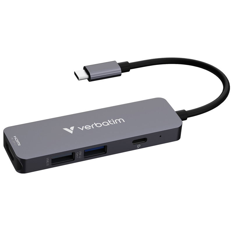 Hub USB Verbatim 032155 4 Ports Type-C Gris en Tunisie
