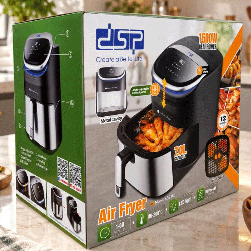Air Fryer DSP KB2180 7L 1600W Noir EN Tunisie