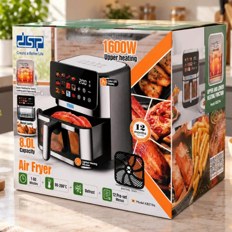 Air Fryer DSP KB2194 8L 1600W Noir en Tunisie