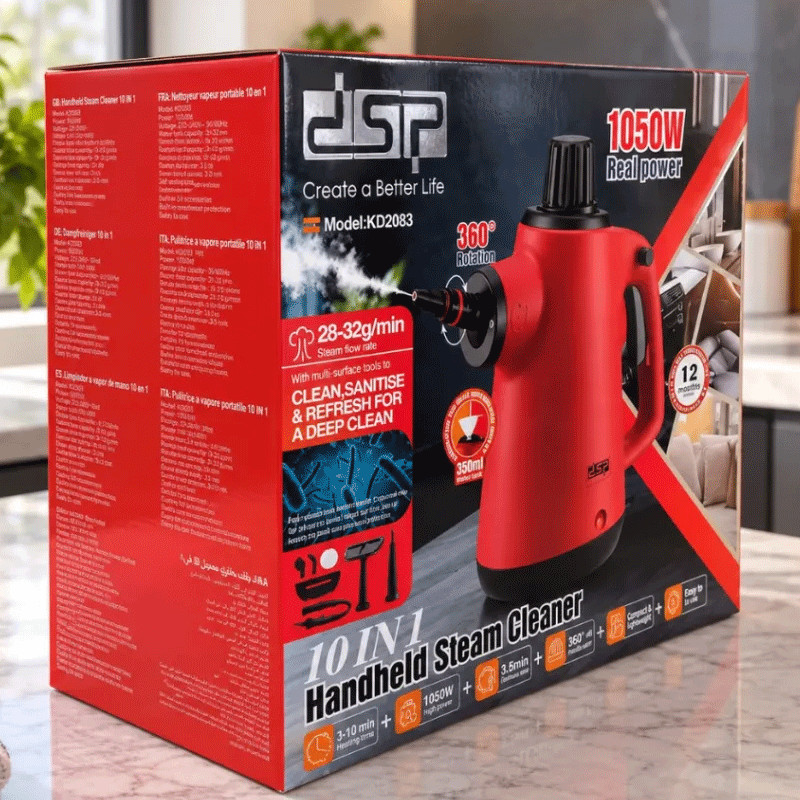 Nettoyeur à Vapeur DSP KD2083 1050W Rouge en Tunisie