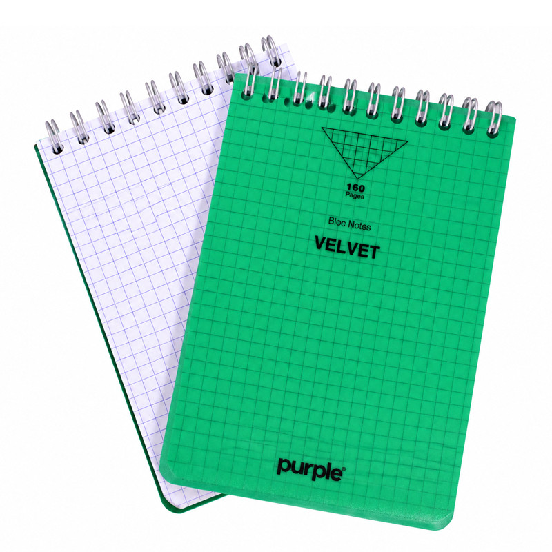 Bloc Note Purple Wiro Velvet 160 Pages Assorties En Tunisie