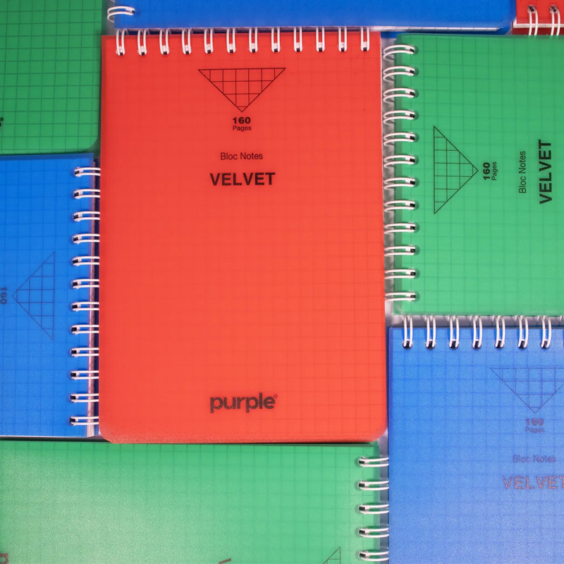 Bloc Note Purple Wiro Velvet 160 Pages Assorties En Tunisie