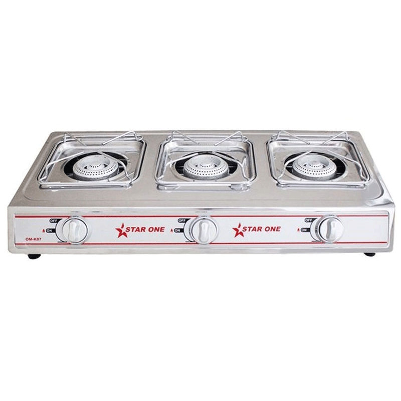 Réchaud à Gaz Star One OM-K07 3 Feux Inox en Tunisie